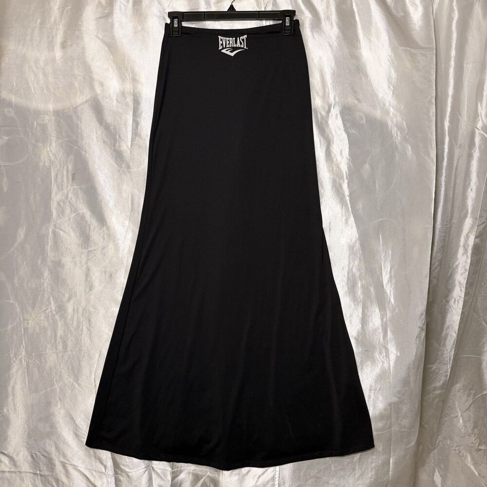 Zara+EVERLAST Women’s Low Rise Long Black Skirt Spandex SZ M NWT Y2K Style
